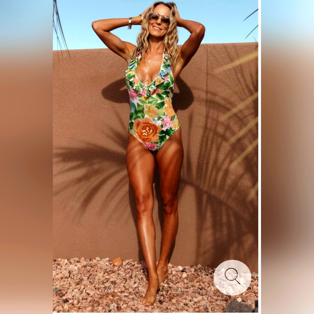 NWT Baltic Born Antibes Halter One Piece in Summer Floral Size L